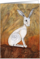 Hare at Sunset, Blank Card, card