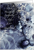 Loss of Husband, Blue Metallic effect Fractal Art card