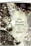 Sympathy Loss of Mother, Soft Lacy Fractal card