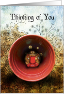 Sad Snail in Flowerpot Thinking of You card