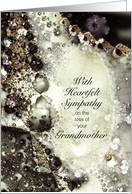 Sympathy Loss of Grandmother, Soft Lacy Fractal card