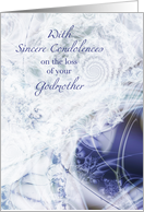 Sympathy Loss of Godmother, Soft Spiral Fractal card