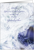 Sympathy Loss of Grandmother, Soft Spiral Fractal card