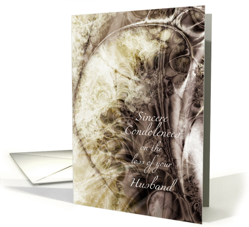 Sympathy Loss of Husband, Dark to Light Fractal Art card (1460968)