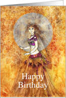 Happy Birthday, Belly dancer, Mandala card