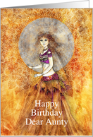 Happy Birthday Dear Aunty, Belly dancer, Mandala card