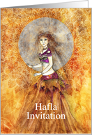 Hafla Invitation, Belly dancer, Mandala card