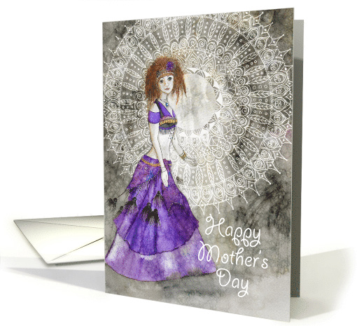 Happy Mother's Day, Belly dancer, Mandala card (1469074)