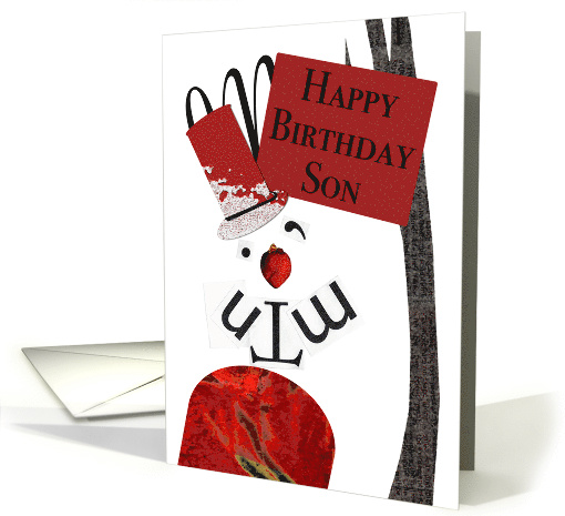 Typography Rabbit Character Art for Son's Birthday card (1489764)