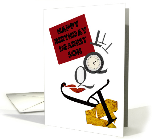 Typography Face Character Art for Son, Birthday card (1489770)