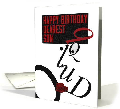 Typography Driver Character Art for Son, Birthday card (1489772)