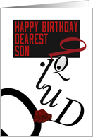 Typography Driver Character Art for Son, Birthday card