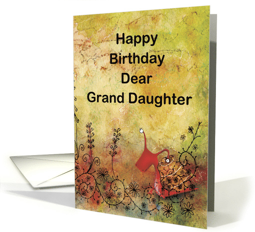Cute Red Snail for a Dear Grand Daughter Birthday card (1490774)