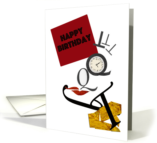 Happy Birthday, Typography Face Character Art card (1492066)
