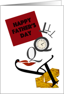 Happy Father’s Day, Typography Face Character Art card