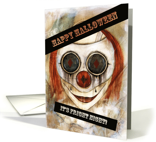 Happy Halloween, Scary Clown card (1492778)