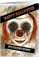 Happy Halloween, Scary Clown card