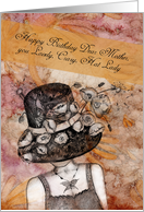 Happy Birthday Dear Mother, you Lovely, Crazy, Hat Lady card