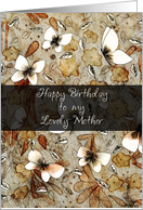 Butterflies and Flowers Happy Birthday to my Lovely Mother card