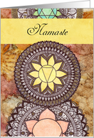 Namaste, Solar Plexus Meditation Chakra Mandala card