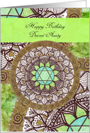 Happy Birthday, Dearest Aunty, Heart Chakra Mandala card