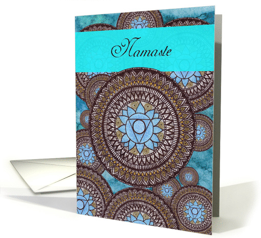 Namaste, Throat Chakra, Meditation Mandala card (1495672)