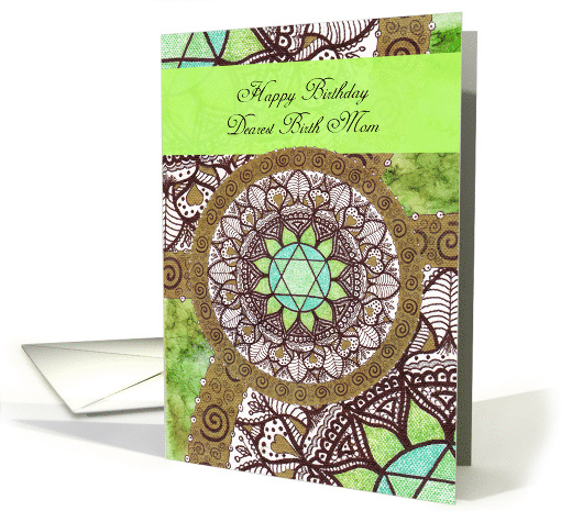 Happy Birthday, Dearest Birth Mom, Heart Chakra, Meditation card