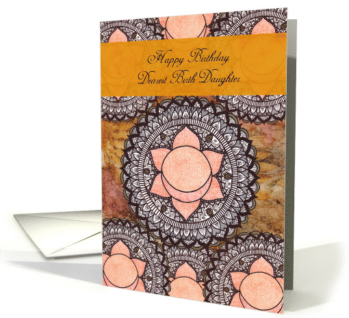 Happy Birthday, Birth Daughter, Sacral Chakra Mandala, Meditation card