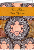 Happy Birthday, Big Sister, Sacral Chakra Mandala, Meditation card