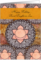 Happy Birthday, Daughter-in-Law, Sacral Chakra Mandala, Meditation card