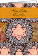 Happy Birthday, Sister, Sacral Chakra Mandala, Meditation card