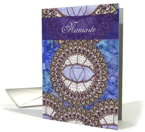 Namaste, For Friend, Third Eye, Meditation, Chakra, Mandala card