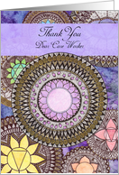 Thank You, Dear Care Worker, Crown Chakra, Meditation, Mandala card