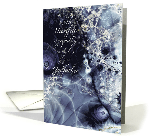 Loss of Godfather, Blue Metallic effect, Fractal Art card (1497360)