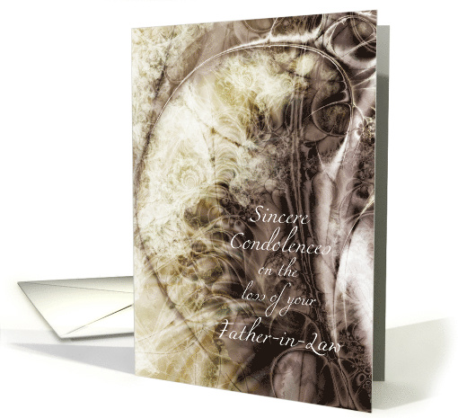 Sympathy, Father-in-Law, Dark to Light Fractal Art card (1497632)