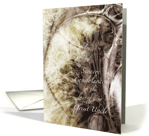 Sympathy, Great Uncle, Dark to Light Fractal Art card (1497648)
