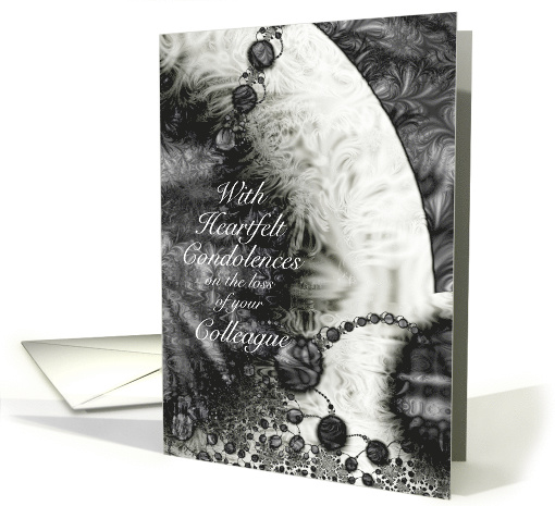 Sympathy Loss of Colleague, Soft Moon Water Fractal Art card (1499306)
