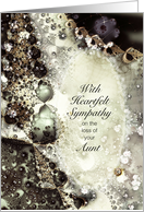 Sympathy, Loss of Aunt, Pearls and Lace, Soft Lacy Fractal card