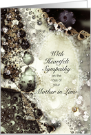 Sympathy, Loss of a Mother in Law, Pearls and Lace, Soft Lacy Fractal card
