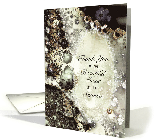 Thank You, For the Music, Pearls and Lace, Soft Lacy Fractal card