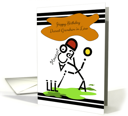 Happy Birthday, Grandson in Law, Cricket Character,... (1512404)