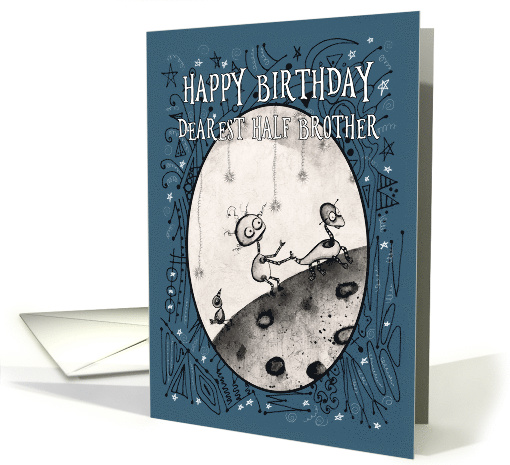 Happy Birthday, Half Brother, Robot with Duck and Bird on... (1524712)