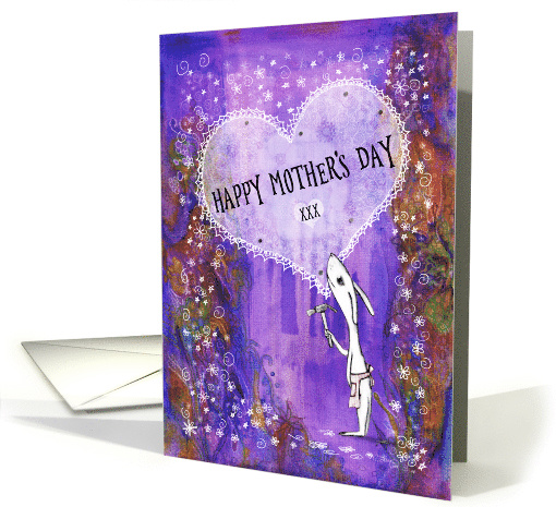 Happy Mother's Day, Rabbit with Hammer and Heart, Art card (1526038)