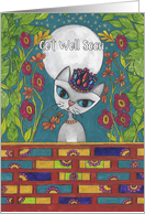 Get Well Soon, Cat Princess with Candy Crown card