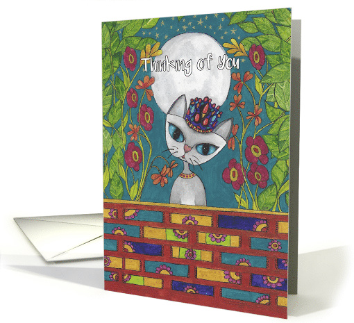 Thinking of You, Cat Princess with Candy Crown card (1586486)