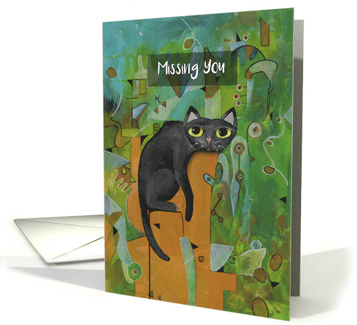 Missing You, Lucky Black Cat, Abstract card (1589144)