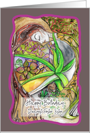 Happy Birthday, Dearest Foster Sister, Aloe Vera, Succulent Plant card