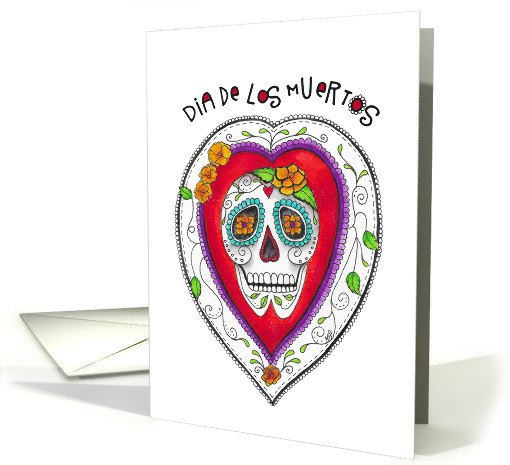 Dia De Los Muertos Day of the Dead Sugar Skull Candy Skull card