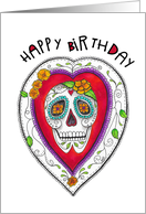 Happy Birthday Sugar Skull Candy Skull card