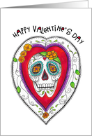 Happy Valentine’s Day Sugar Skull Candy Skull card